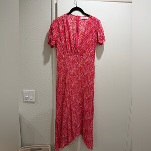 Floral Red Women's Dress